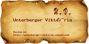 Unterberger Viktória névjegykártya